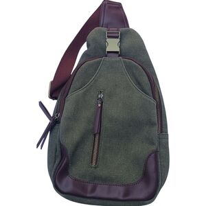 Antik Kraft Olive and Burgundy Belt Bag